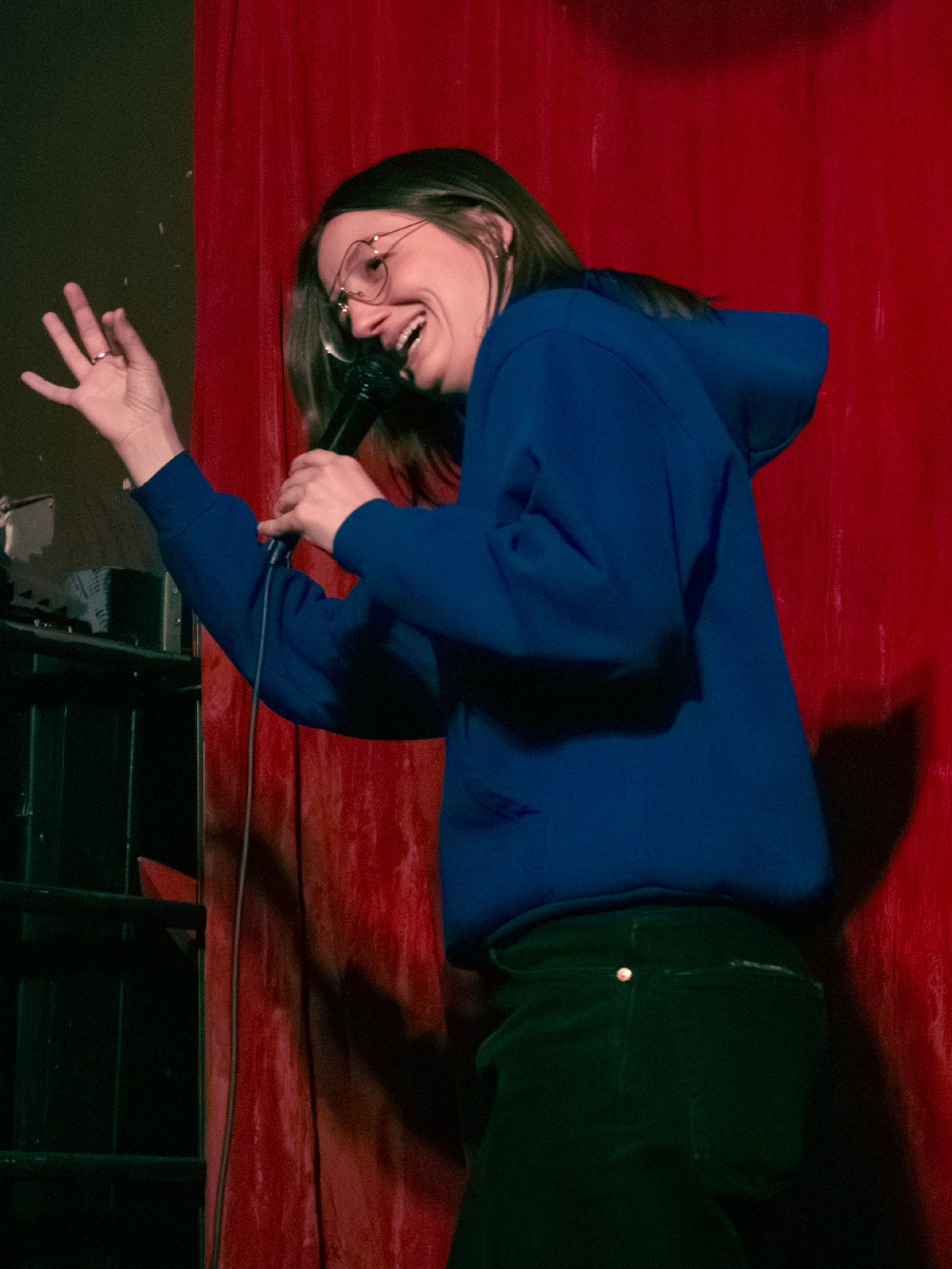 Allison O'Connor tips imaginary fedora.