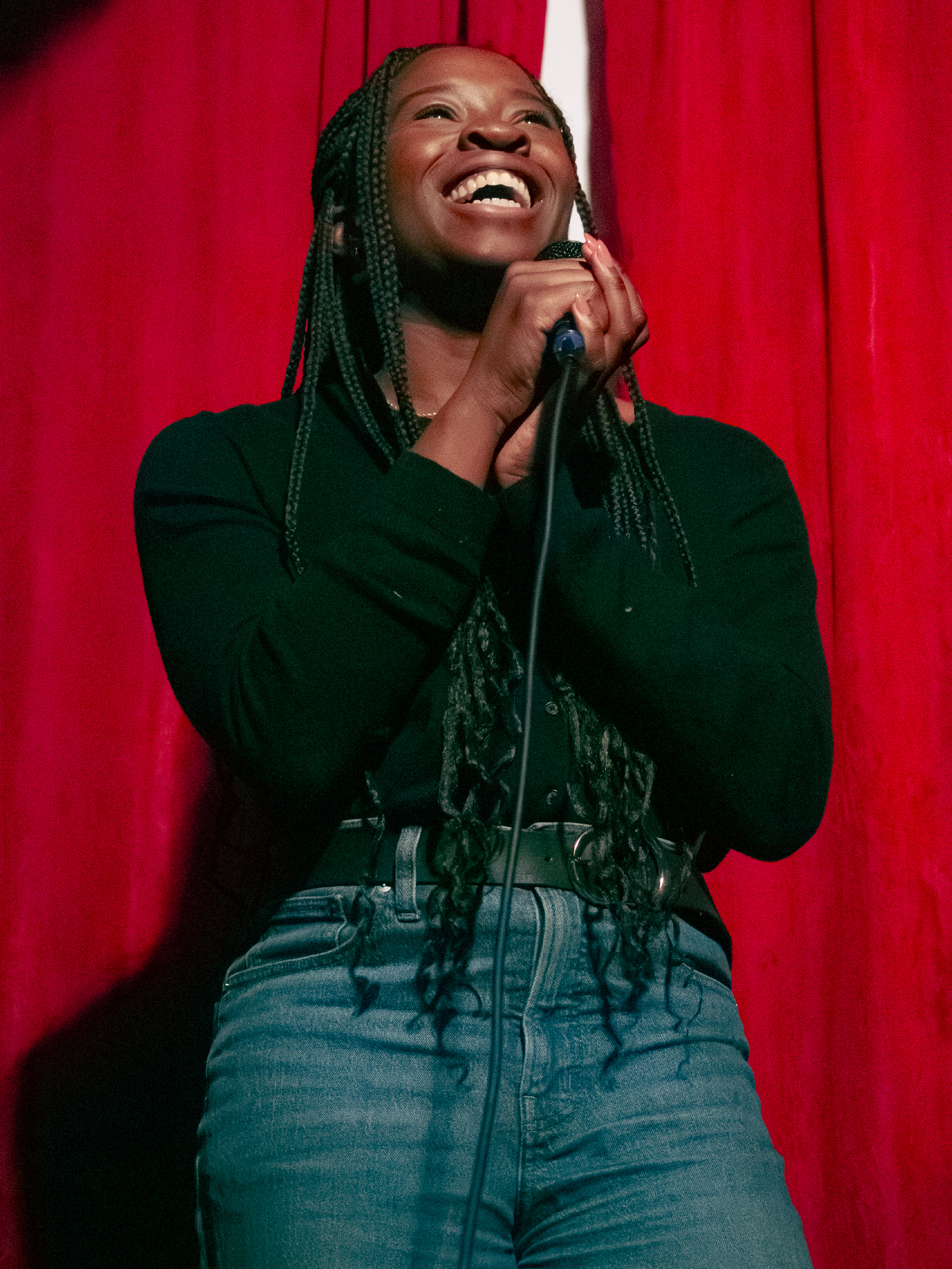 Temi Adeoye smiles brightly.