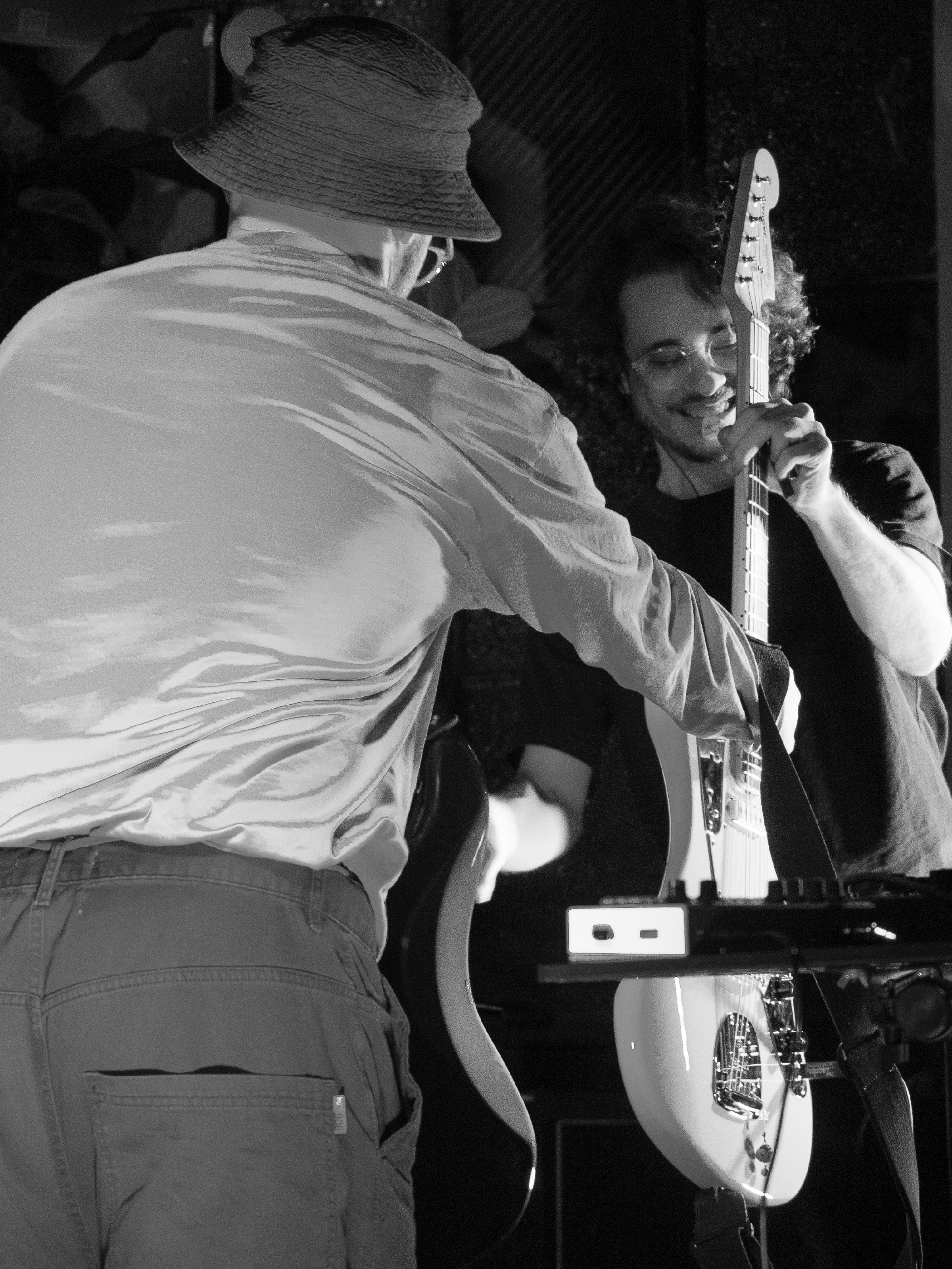 Trevor and Will swap instruments.