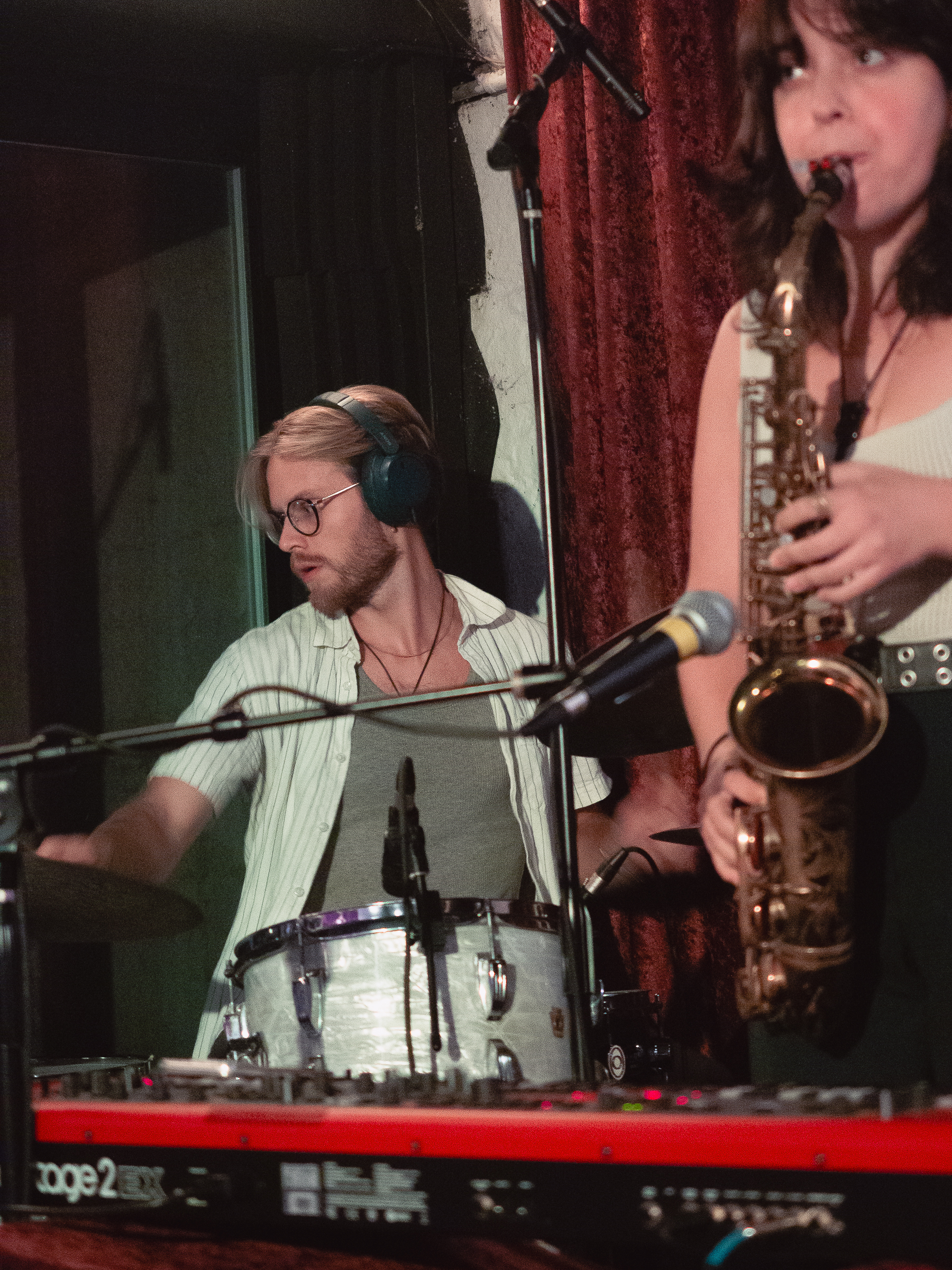 Percussionist plays.